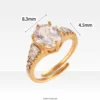 Bague plaquée or redimensionnable