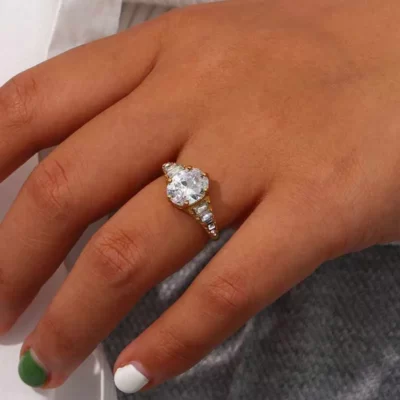 Bague plaquée or redimensionnable
