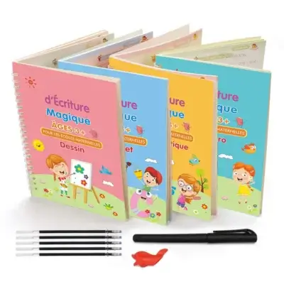 Ensemble Cahier magique calligraphie pour enfants