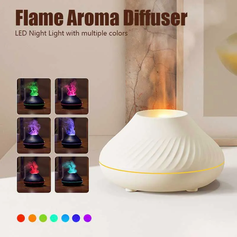 Diffuseur d'arômes à effet de Flame Air Diffuseur d'arômes d'huiles  essentielles de