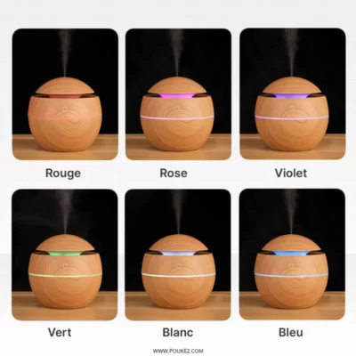 Humidificateur d’air d’huile essentielle en bois
