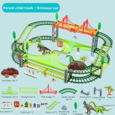 Manège jouet park dinosaure double couche