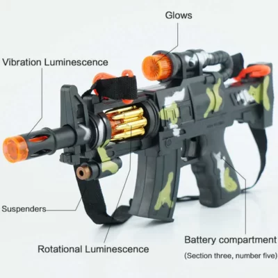 Alternative view of Pistolet-Mitrailleur Enfant Électrique Lumineux