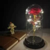 Rose galaxy en verre lumineuse