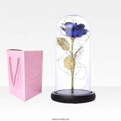 Rose galaxy en verre lumineuse