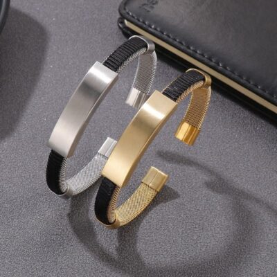 Bracelet Hip-hop en acier personnalisable