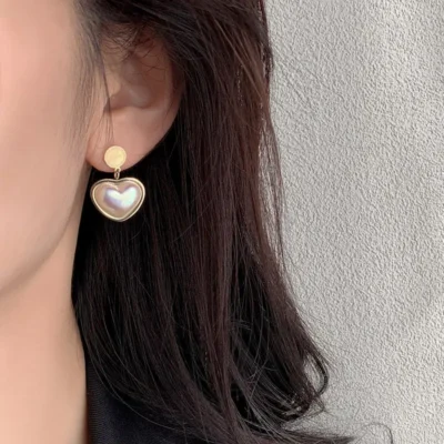 Boucles d'oreilles du Bijoux ensemble en forme de cœur pour femmes