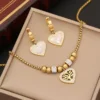 Ensemble bijoux en acier inoxydable pour femmes