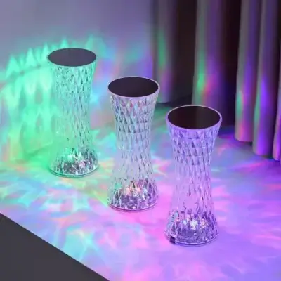 Veilleuse lampe de table en cristal