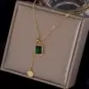 Bijoux collier rectangle posé