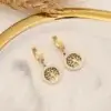Boucles d'oreilles de l'ensemble de bijoux arbre de vie