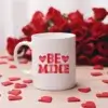 Tasse be mine avec deux cœur