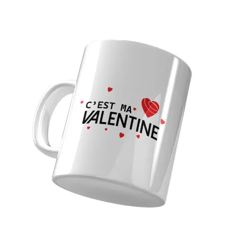 Tasse personnalisable "C'est ma Valentine"