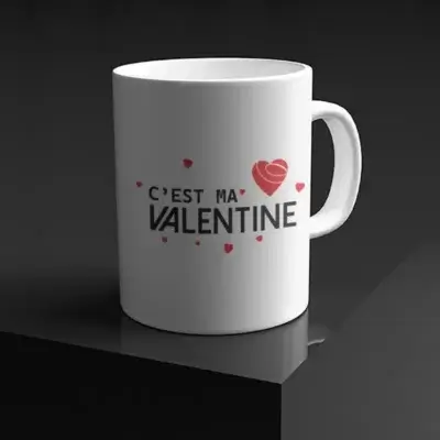 Tasse personnalisable "C'est ma Valentine"