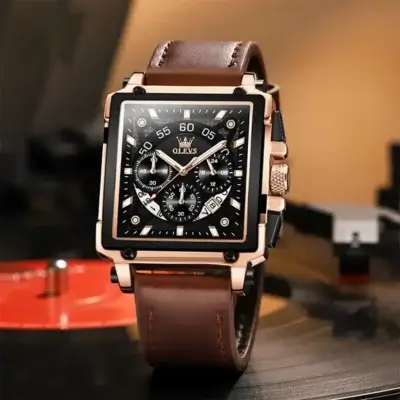 Montre OLEVS homme posée sur une table