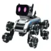 Robot chien transformable en voiture télécommandée, équipé de 8 roues tout-terrain pour un jeu dynamique à l’intérieur comme à l’extérieur.