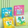 Livre-puzzle magnétique 3 en 1 pour enfants 0-3 ans — chaque livre contient 3 scènes amovibles (véhicules, animaux, dinosaures) pour un jeu éducatif et ludique.