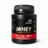 Pot de whey protein Diamond Standard, saveur Double Rich Chocolate — 29 portions, 24g de protéines, 5,5g BCAAs, sans gluten, testé sans substances interdites. Design premium noir et rouge.