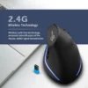 Souris verticale F-35B avec technologie sans fil 2.4G code-free — connexion stable, identification automatique et transmission fluide, accompagnée de sonécepteur USB.