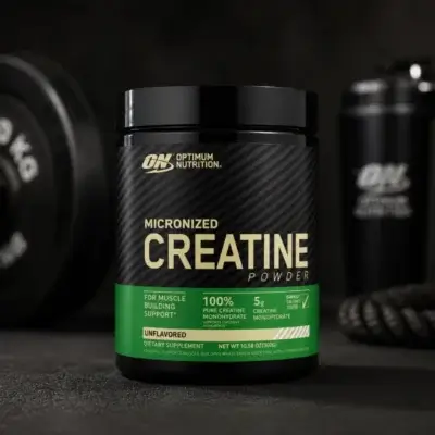 Pot de Créatine Micronisée Optimum Nutrition 300g - Poudre de créatine monohydrate 100% pure pour la musculation et la prise de force - Non aromatisé